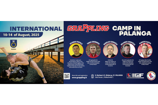 TARPTAUTINĖ GRAPPLING VASAROS SPORTO STOVYKLA – PALANGA 2025 m. International Grappling Camp in Palanga