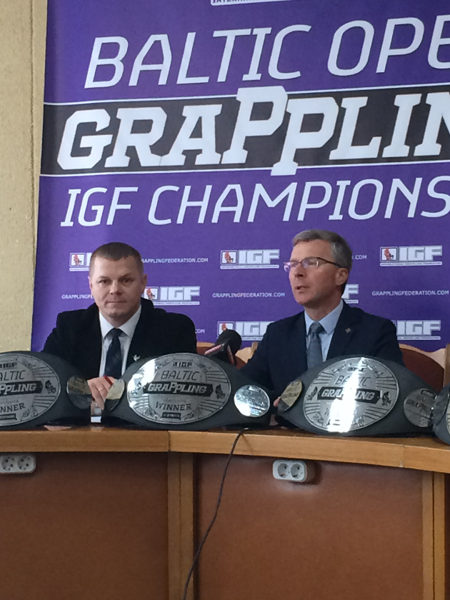LGF spaudos konferencija prieš Baltijos šalių atvirą grappling imtynių IGF čempionatą