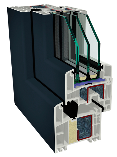 Plastikinių langų, pakeliamų-nustumiamų durų ir lauko durų sistema GEALAN S 9000