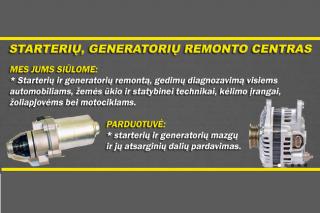 Starterių, generatorių remonto centras AUTOSERVISAS, A.Vitkaus IV - starterių ir generatorių remontas ir jų dalių pardavimas