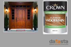 Skaidri, universali medienos dažyvė CROWN All Purpose Woodstain - DAFASTA