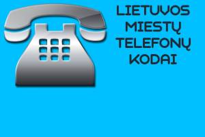 Lietuvos miestų telefonų kodai