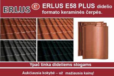 ERLUS E58 PLUS didelio formato keraminės čerpės už itin palankią kainą!